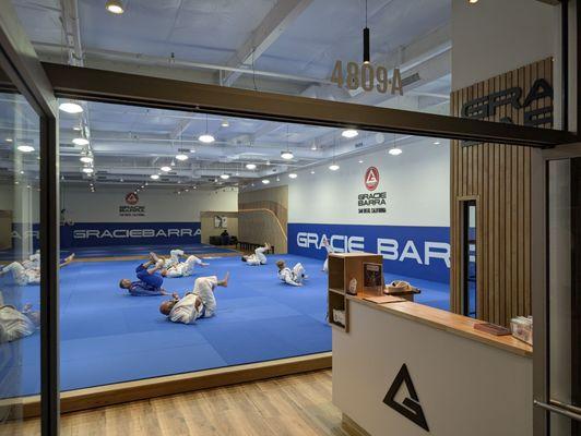 Spring floor with brand new premium mats. Love the new design and much larger space!