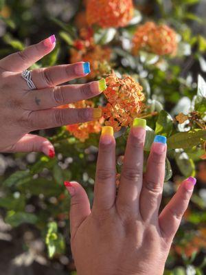 Nails came out really good here at David's in Pukalani. Happy Pride Everyone!