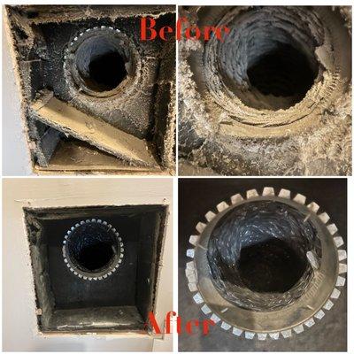 Return vent before/after