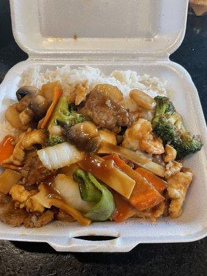 Triple delicacy lunch portion. Delish!