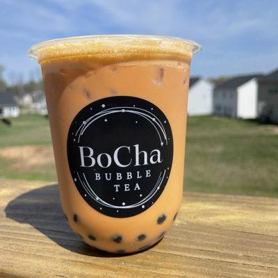 Thai Tea with brown sugar boba