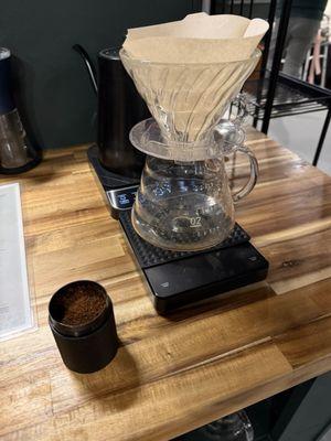 Choice of pour over techniques
