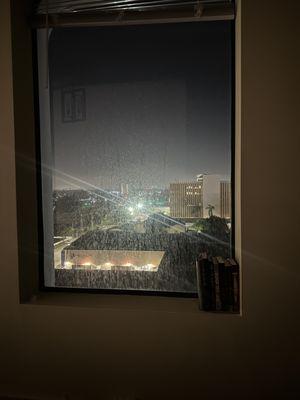 All of the windows are dirty like this. My OCD wants to clean them from the outside :-)