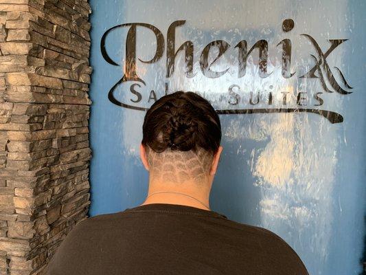 Spiders! Webs! Happy Halloween hair undercut