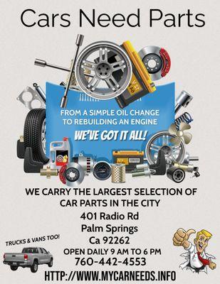 Cars Need Parts