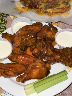 Wings with homemade ranch dressing
