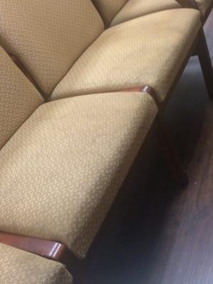 Brand new office, but kept there old dirty chairs!!