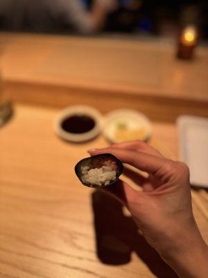 Toro Hand Roll (part of 6-Hand Roll Set Menu (~$36))