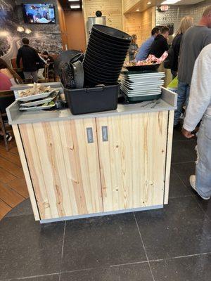 My experience with the cleanliness. The dishes were piled up. They almost need a 3rd employee