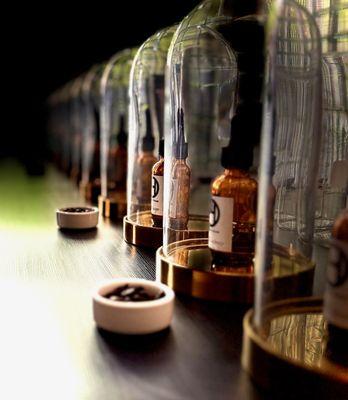 We invite you to our perfume bar, where our in-house perfumer and co-founder Erica Messenger, guides you through each scent.