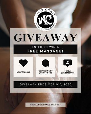 Visit our instagram page @wcsfcenter to learn how to enter!