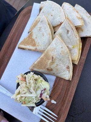 The smash burger quesadilla- deliciousness in a tortillas.