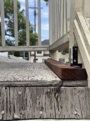 Disintegrating staircase that I nearly fell through.