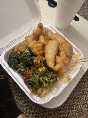 Sweet and Sour Chicken, Broccoli and Chicken, Fried Rice