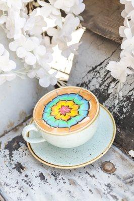 Rainbow latte