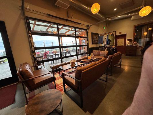 The interior looking out