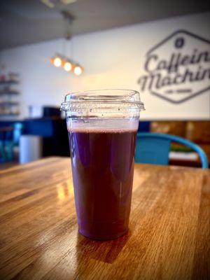 Ube latte - sweetness level adjustments are available :)