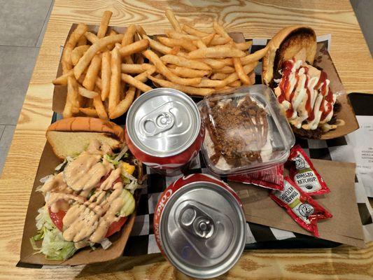 Smash burgers and fries