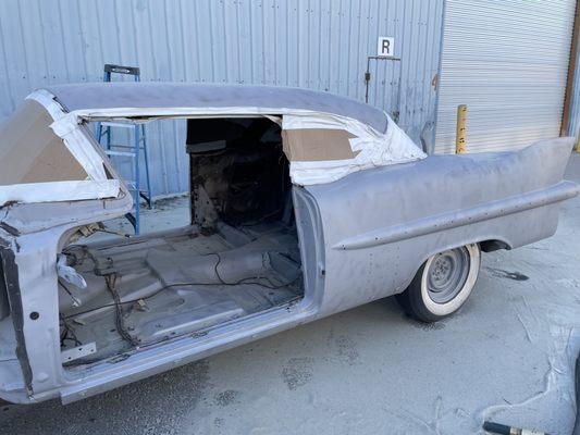 Sandblasted exterior and interior