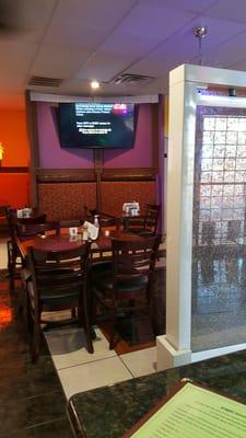 Nice Big Television in the center of the restaurant