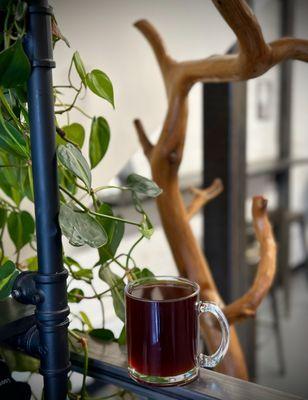 Pink borbon pourover