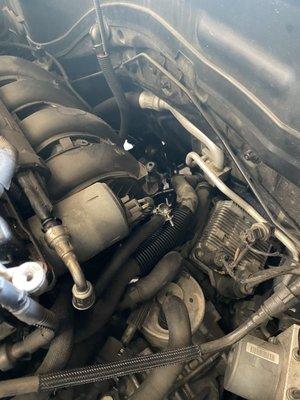 Fuel line fixed & Mike found a safer alternative to prevent this from happening again!