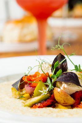 Creamy Grits with Almond Ricotta