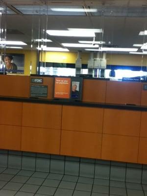Inside of bank