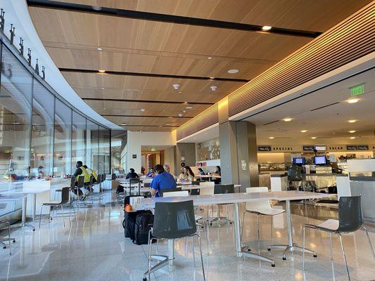 Inside the cafeteria of the newer building 500 P
