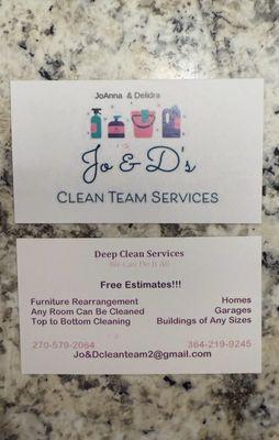 Jo & D’s Clean Team Services