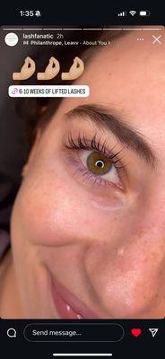 Lash lift and tint