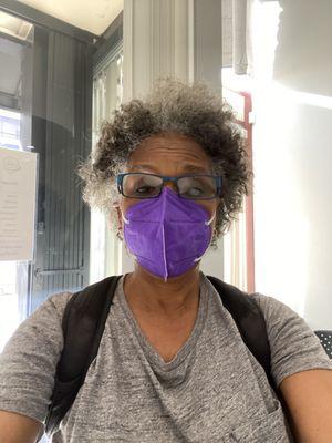 Me waiting to check in for fingerprints