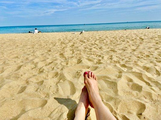 October 4, 2023-85 Degrees, People sunbathing and swimming individuals, groups and families!!! A day of prayers and reflection.