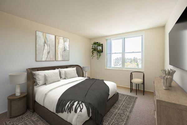 2 bed 1 bath - Main Bedroom Virtual Staging (Filoli)