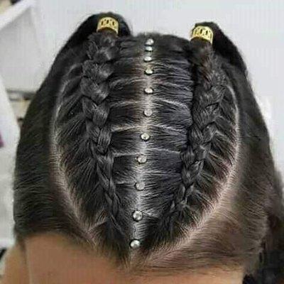 Trenzas con accesorios