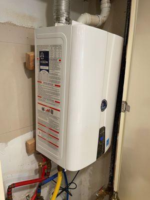 Leaning off the wall.