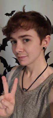 Freshly cut short hairstyle