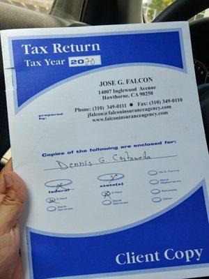 They prep all your stuff in a neat binder when everything is done.