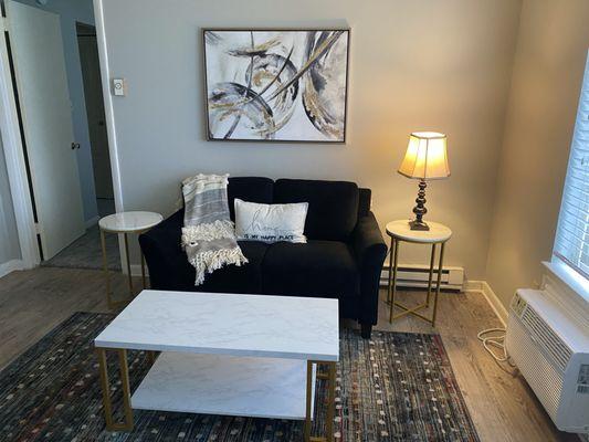 One bedroom living room