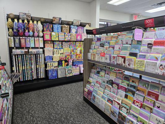 Wrapping paper, gift cards and bows