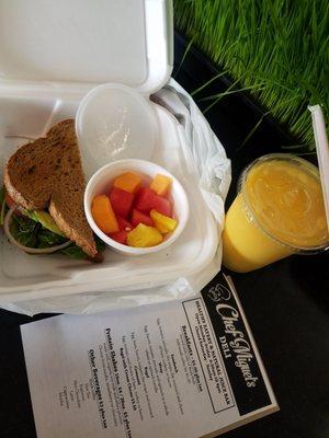 $5 combo with smoothie and Veggie Sandwich