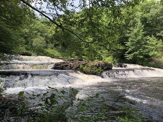 First set of falls near the stairway access.