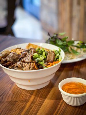 BBQ pork vermicelli salad
