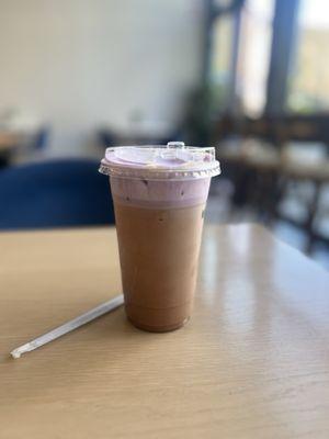 Kings mocha has Ube cold foam Whole milk