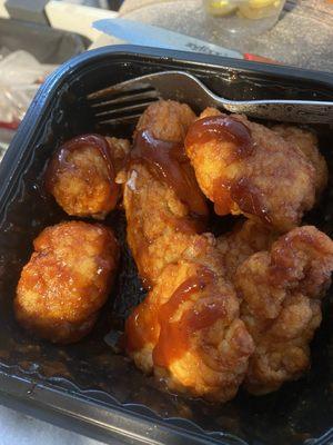 Honey bbq boneless wings