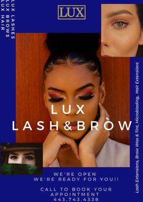 LASHES & BROWS
BY LUX