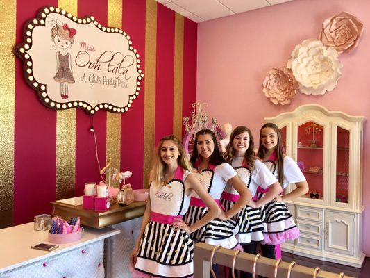 Aprons with embroidery of our logo Miss Ooh Lala