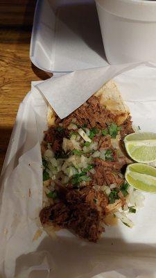 Quesa Birria tacos. Nope