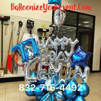 77 Year Old Surprise Birthday Bouquet ! (Foil and Latex Balloons)