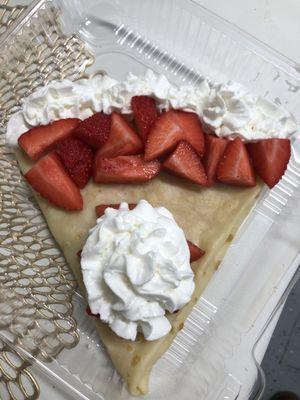 Strawberry and Whipped Cream Crepe